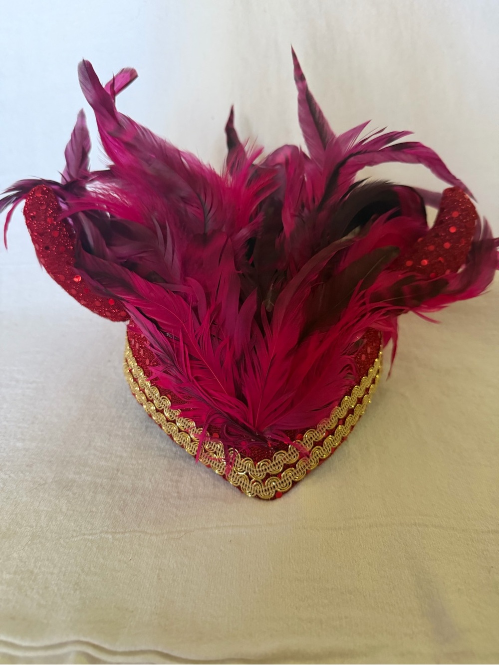 Vintage Department 56 Halloween Devil Horns Fascinator Hat Headpiece